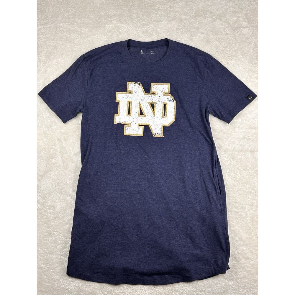 Under Armour Heat Gear Women's T-shirt Dress With Pockets Sz Large Notre Dame